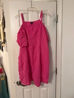 Torrid Hot Pink Cold Shoulder Sundress